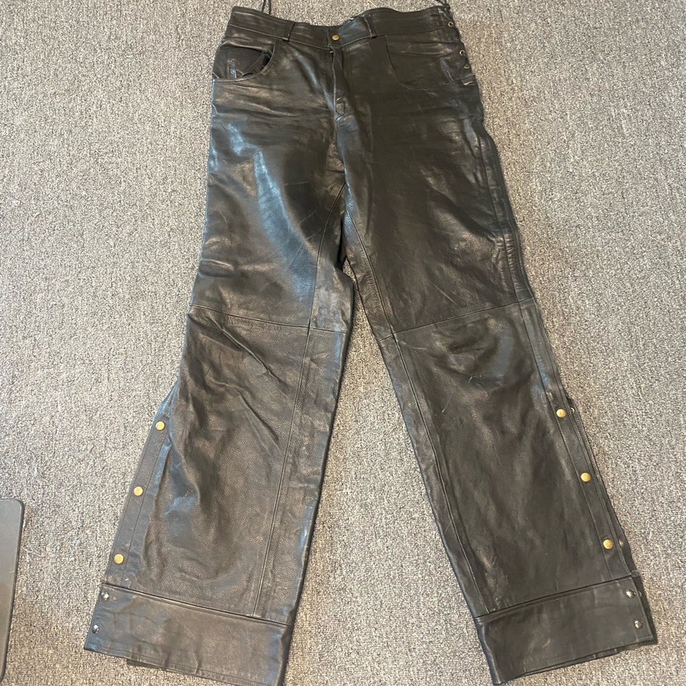 Men’s motorcycle leather overpants